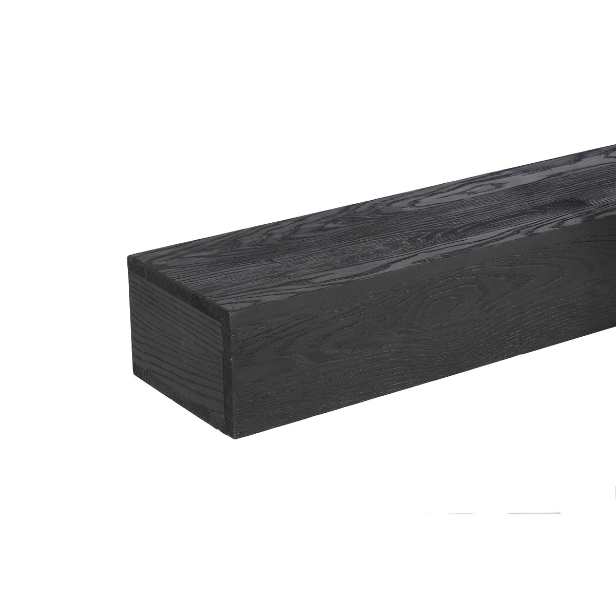 48'' Embossed Fireplace Mante, Wall Mounted Floating Shelf - Black