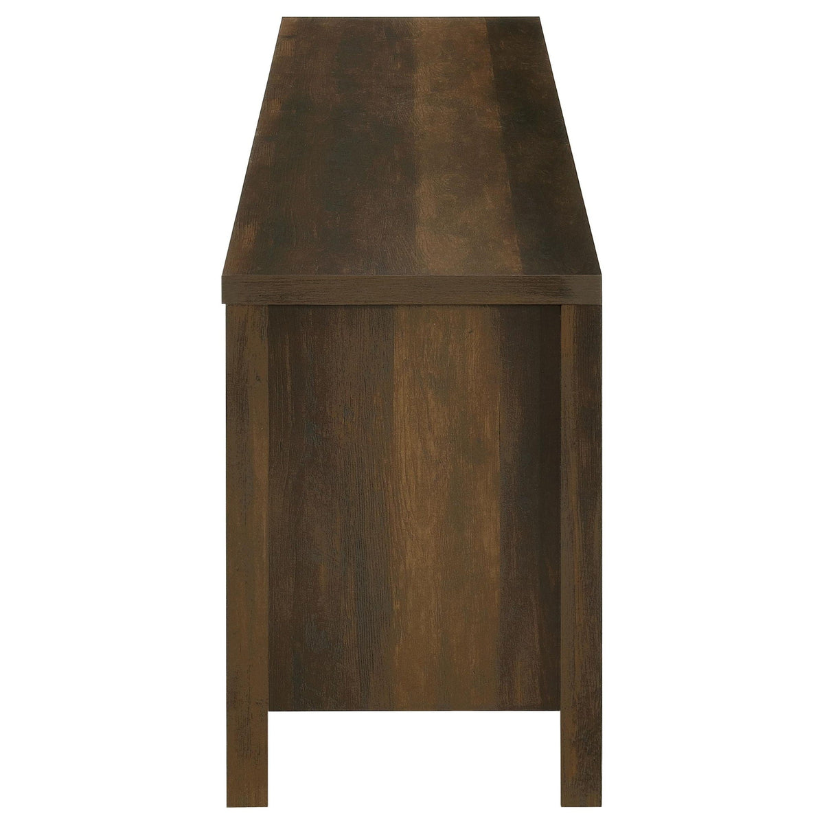 Carey 79-inch TV Stand Fireplace Media Console Dark Pine