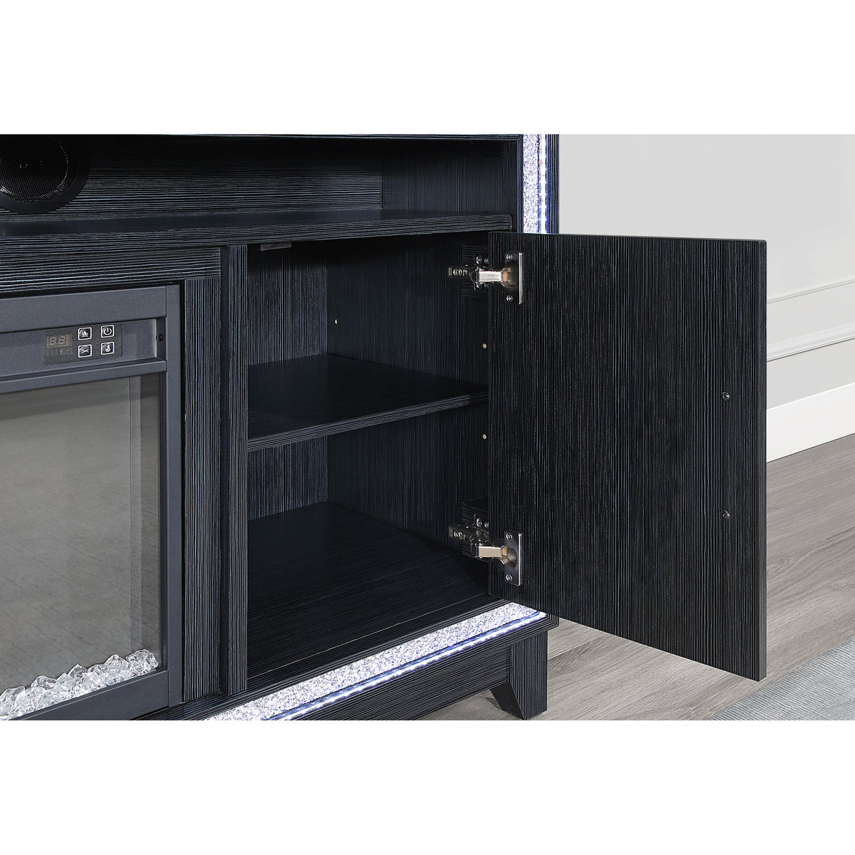 Almera 72-inch Electric Fireplace TV Stand - Dark Finish