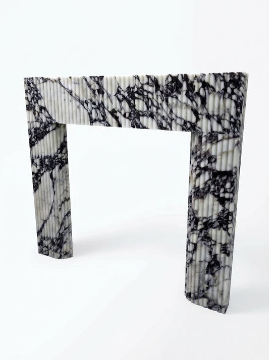Calacatta Viola Marble Fluted Fireplace Mantel Polished 36x40