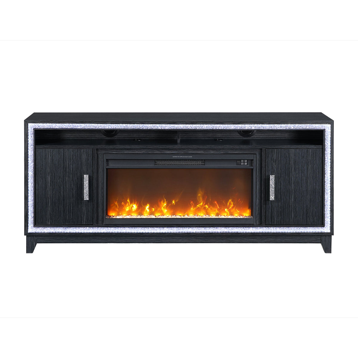 Almera 72-inch Electric Fireplace TV Stand - Dark Finish