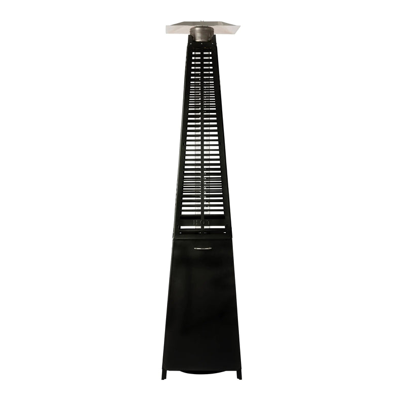 Modern Pyramid Flame Patio Heater, Black