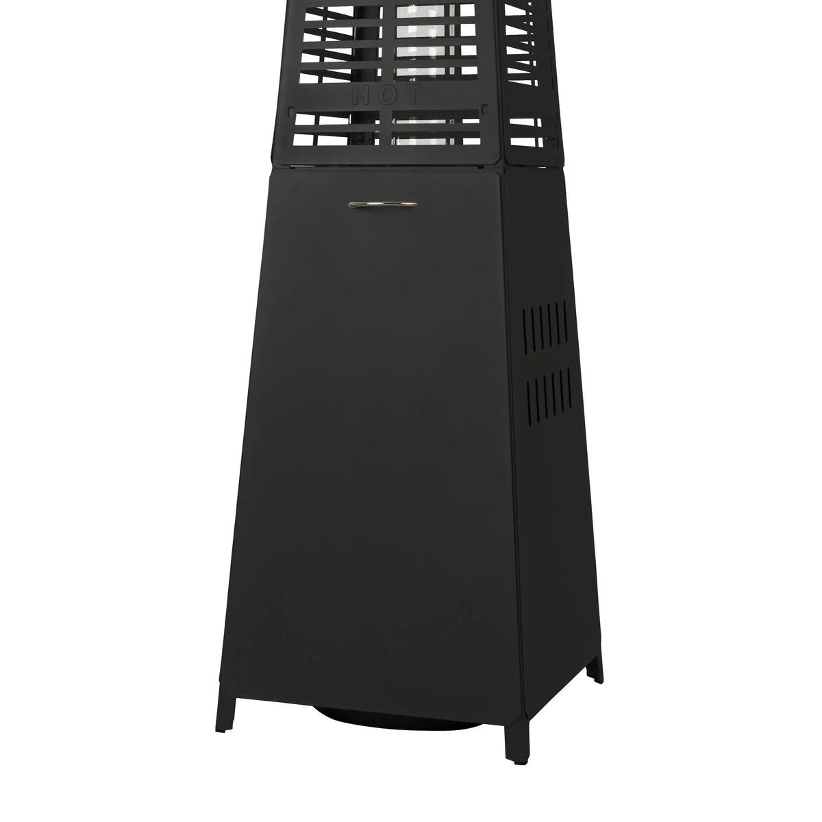 Modern Pyramid Flame Patio Heater, Black