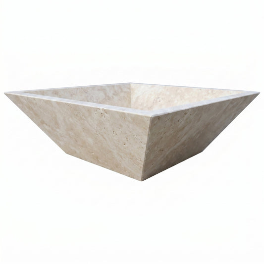 Miletos Ivory Travertine Natural Stone Fire Pit
