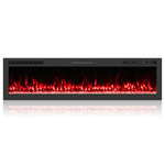 Smart WiFi Electric Fireplace Wall Mounted & Recessed 750W/1500W Heater
