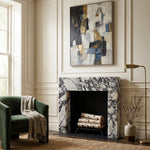 Calacatta Viola Marble Fluted Fireplace Mantel Polished 36x40