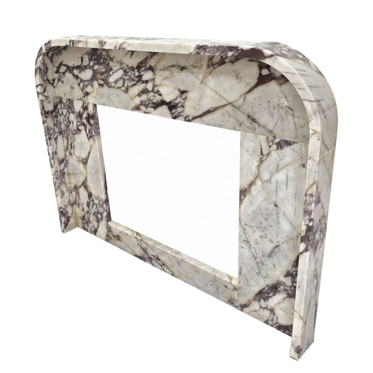 Calacatta Viola Marble Modern Fireplace Mantel 69x50 Polished