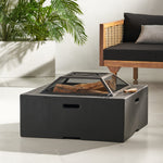 Outdoor 29" Square MgO Wood-Burning Fire Pit
